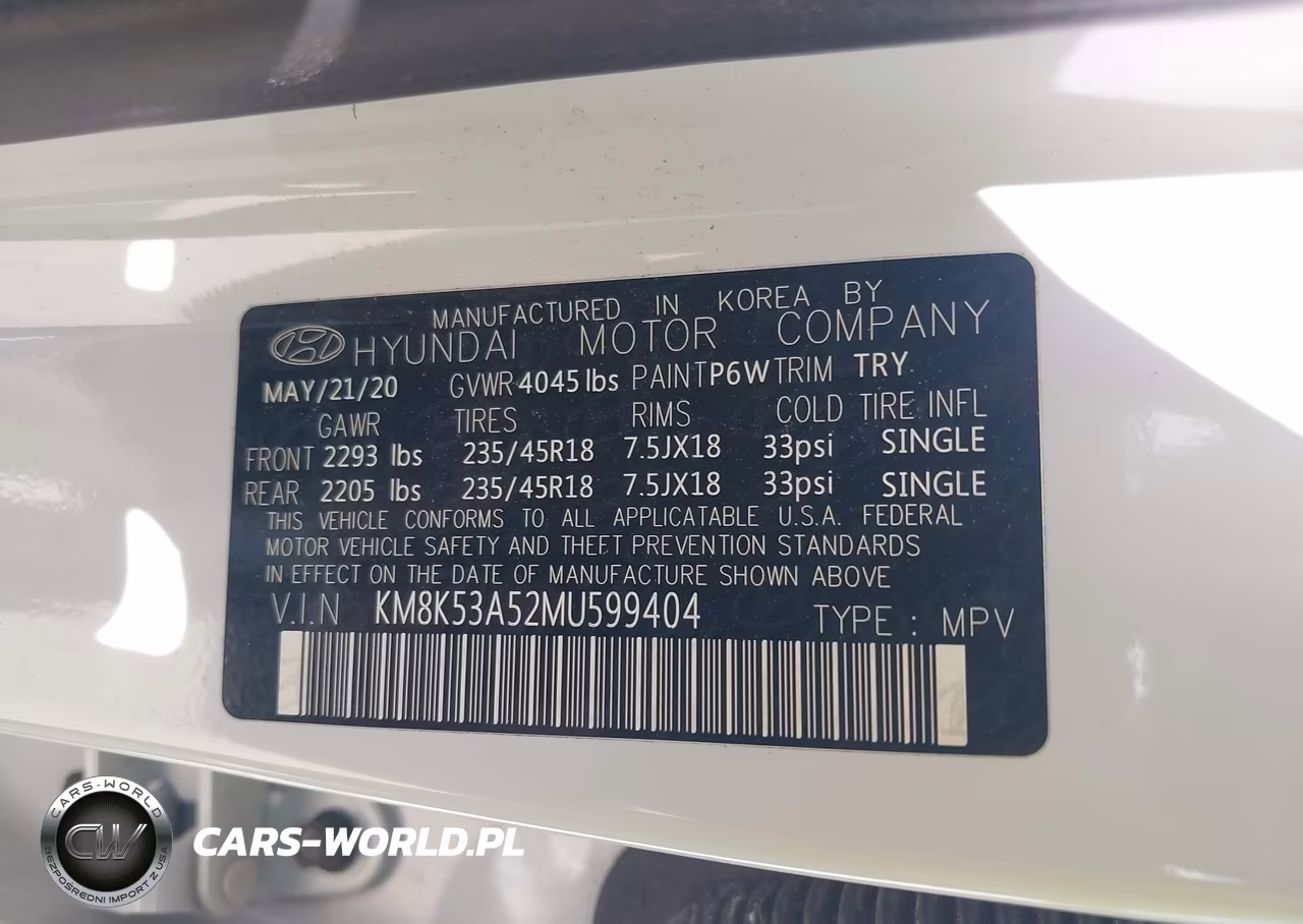 2021 Hyundai Kona Ultimate VIN:KM8K53A52MU599404 - 9