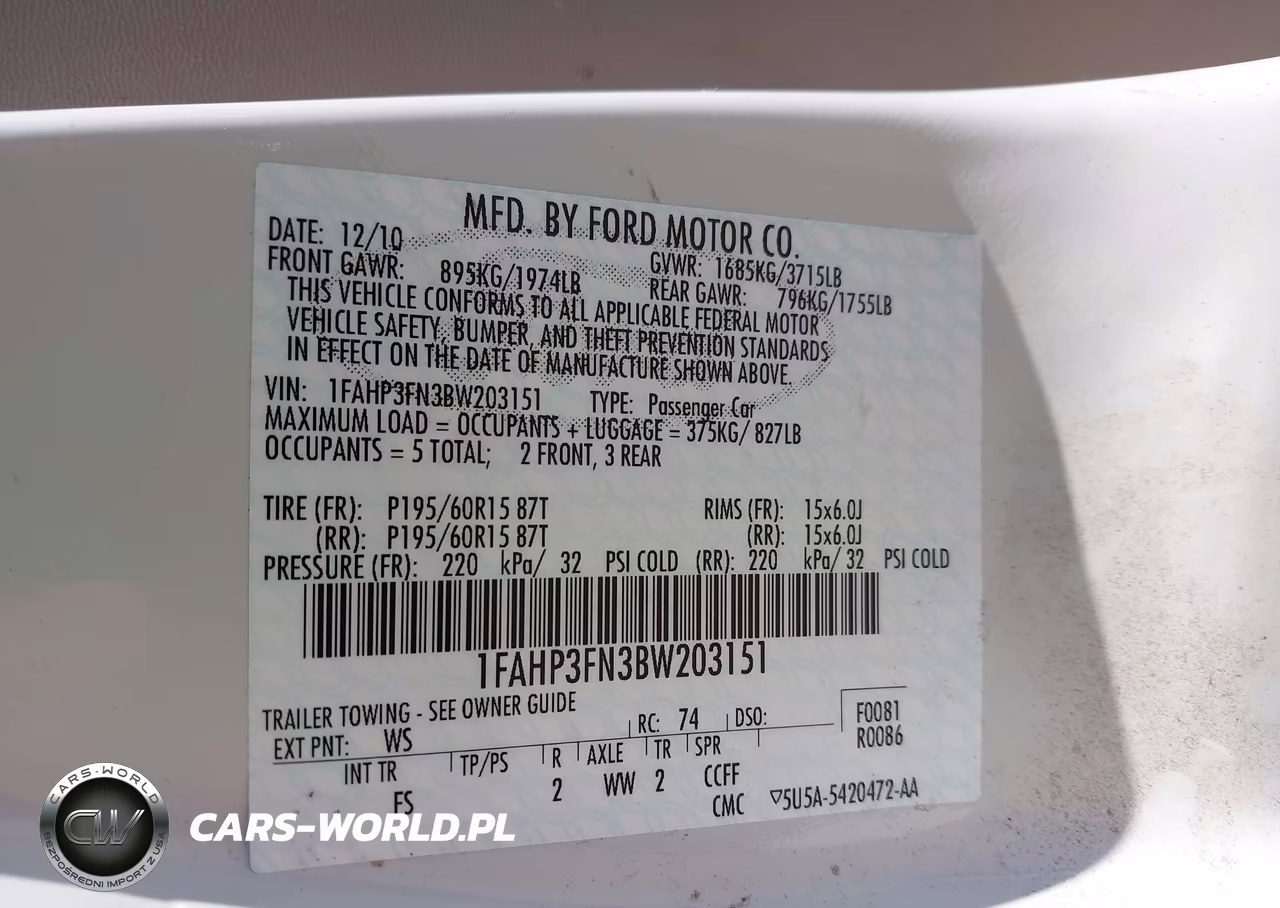 2011 Ford Focus Se VIN:1FAHP3FN3BW203151 - 9