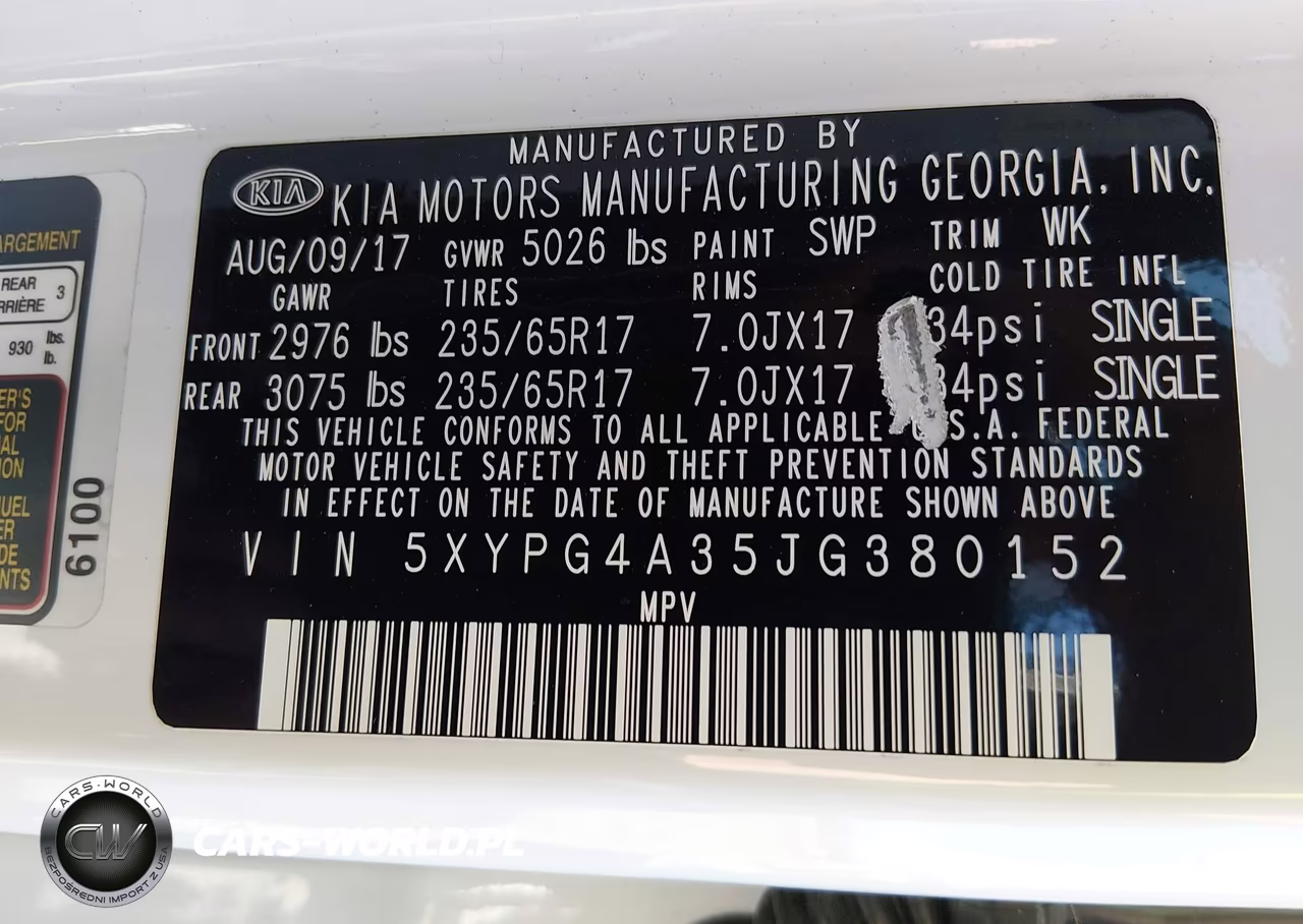 2018 Kia Sorento 2.4L Lx VIN:5XYPG4A35JG380152 - 9