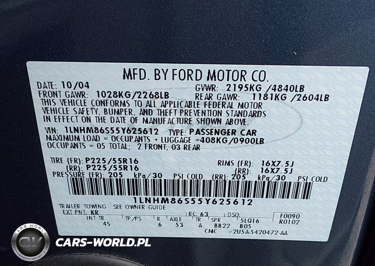 2005 Lincoln Ls V6 VIN:1LNHM86S55Y625612 - 9