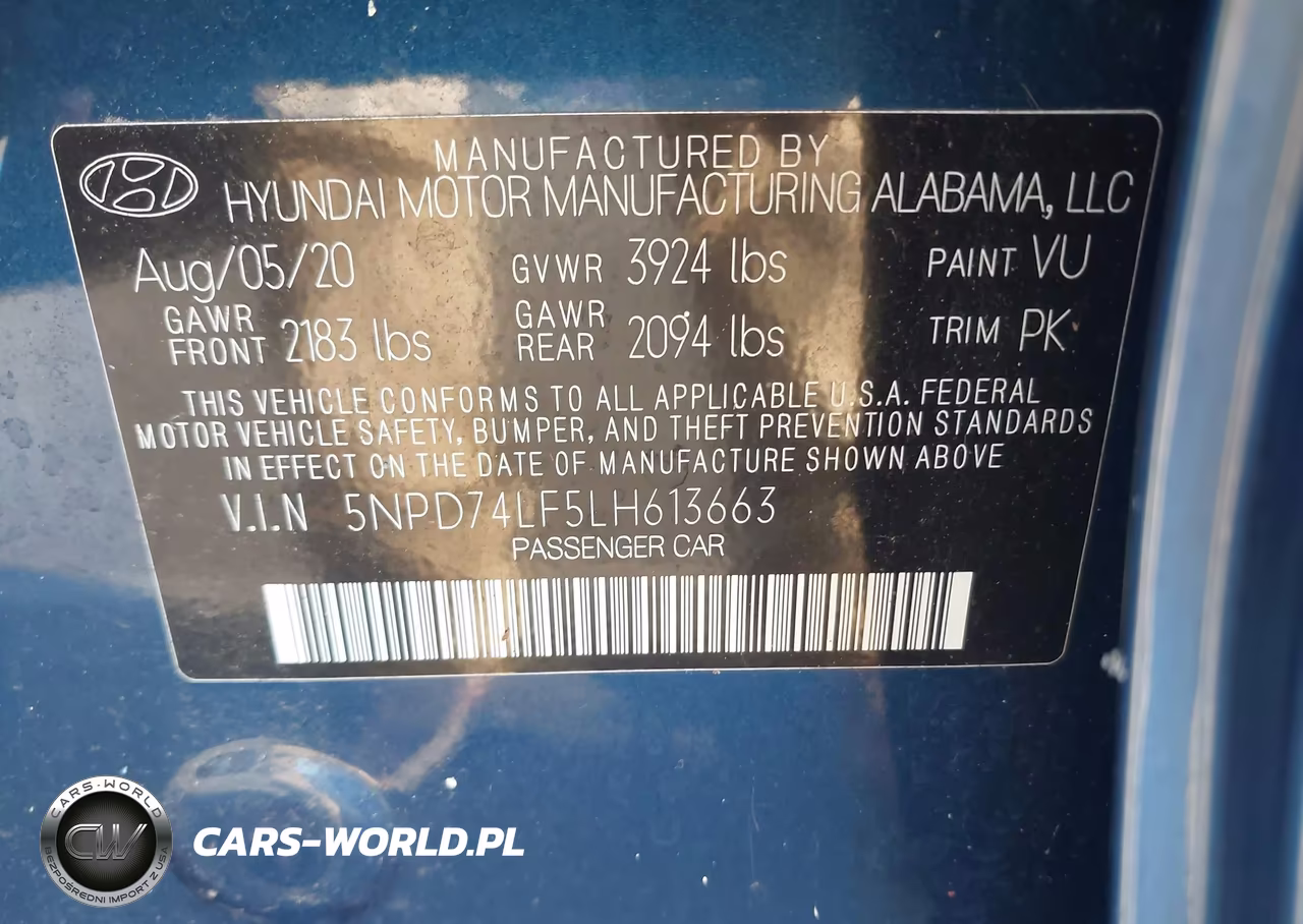 2020 Hyundai Elantra Se VIN:5NPD74LF5LH613663 - 9