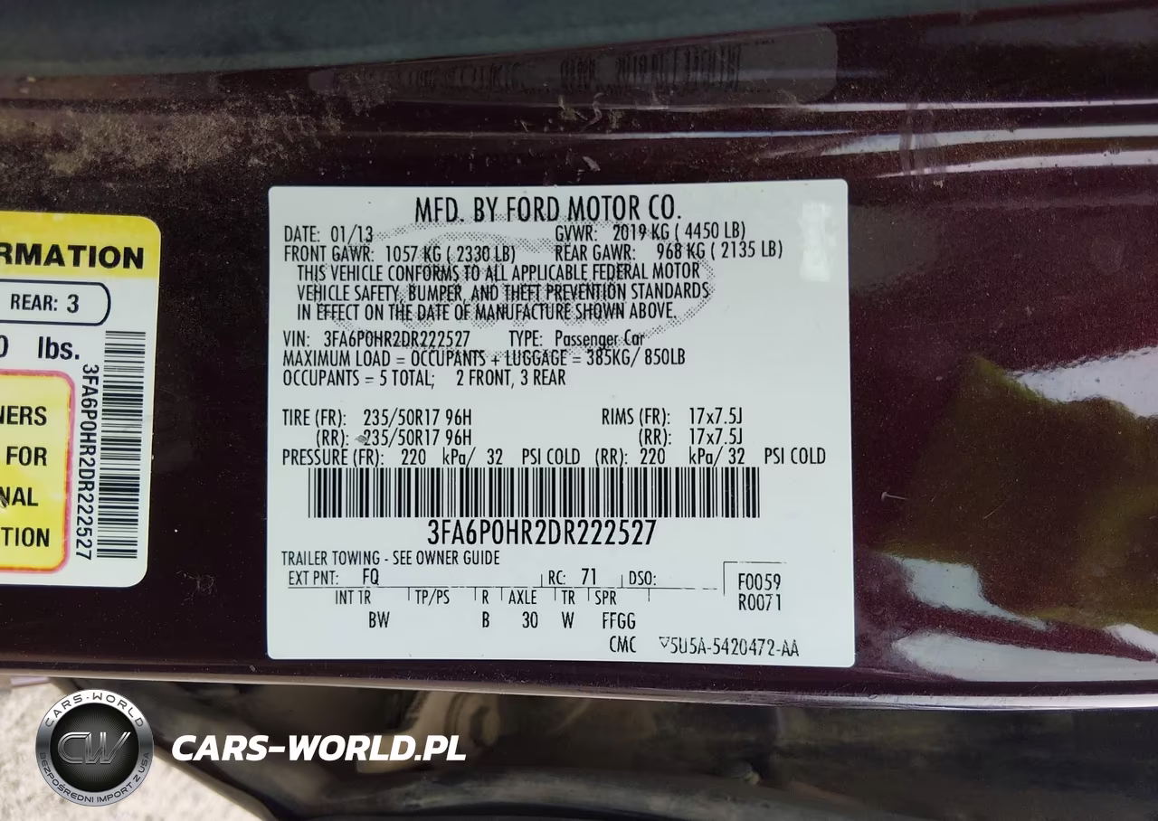 2013 Ford Fusion Se VIN:3FA6P0HR2DR222527 - 9