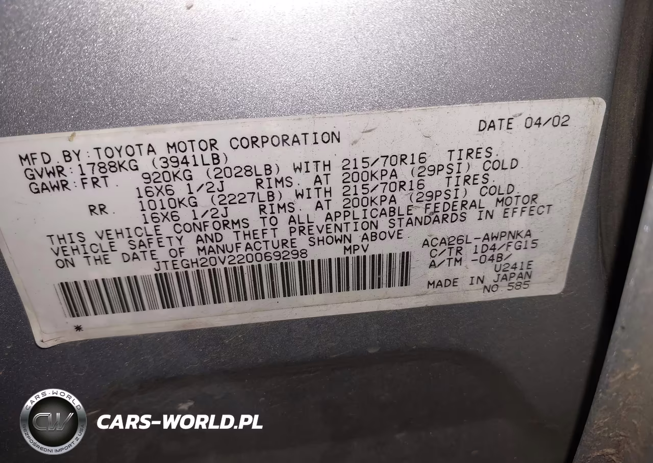 2002 Toyota Rav4 VIN:JTEGH20V220069298 - 9
