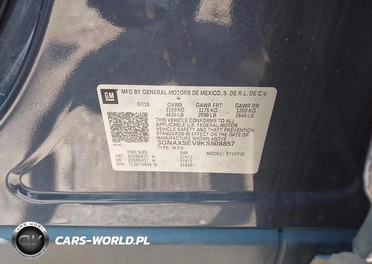 2019 Chevrolet Equinox Ls VIN:3GNAXSEV9KS508857 - 9
