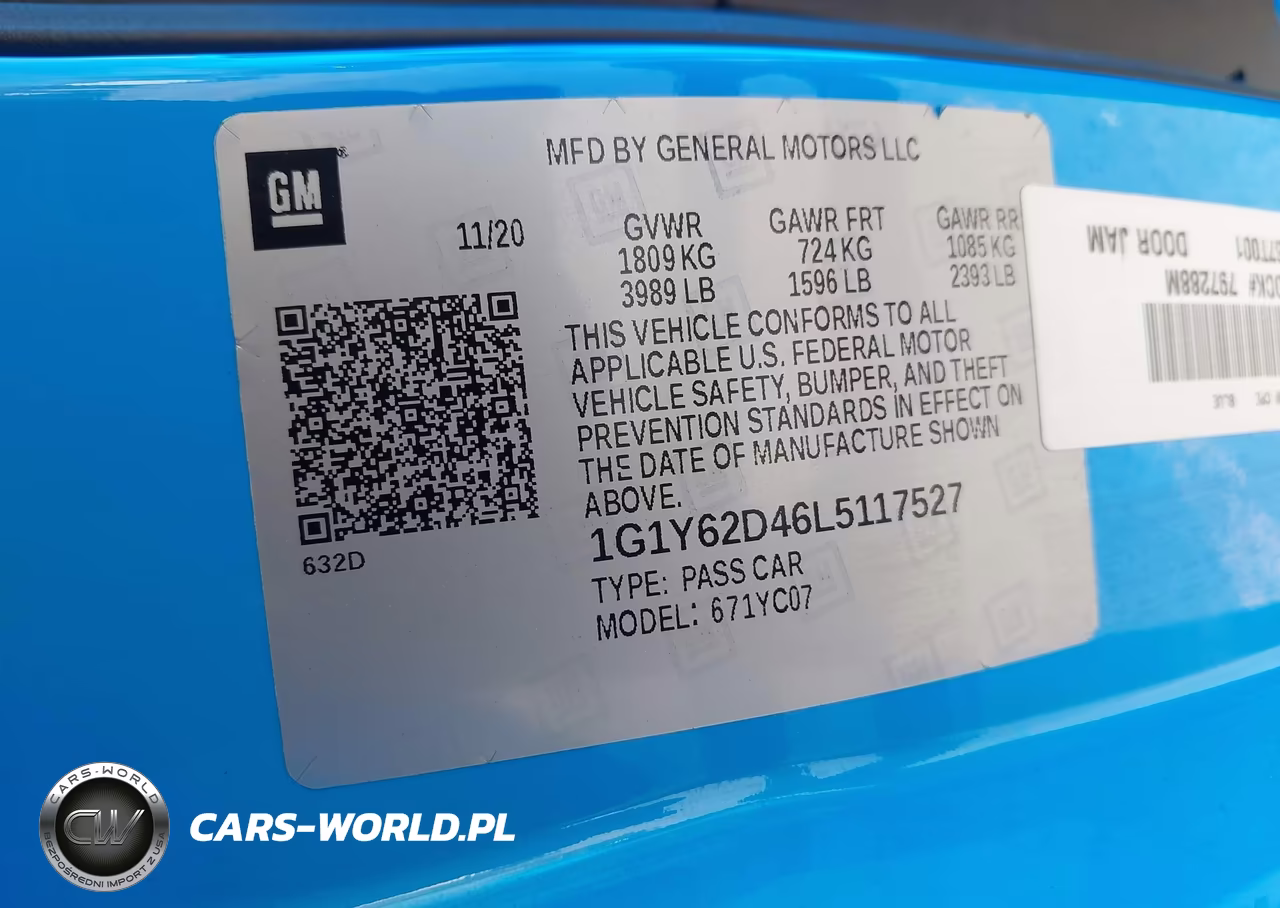 2020 Chevrolet Corvette Stingray Rwd 1Lt VIN:1G1Y62D46L5117527 - 9