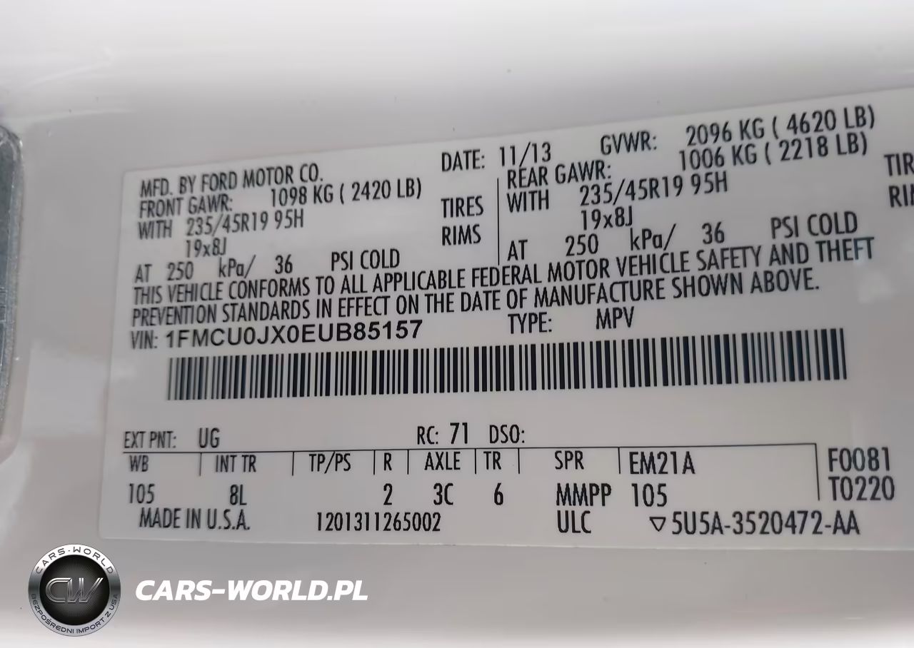 2014 Ford Escape Titanium VIN:1FMCU0JX0EUB85157 - 9