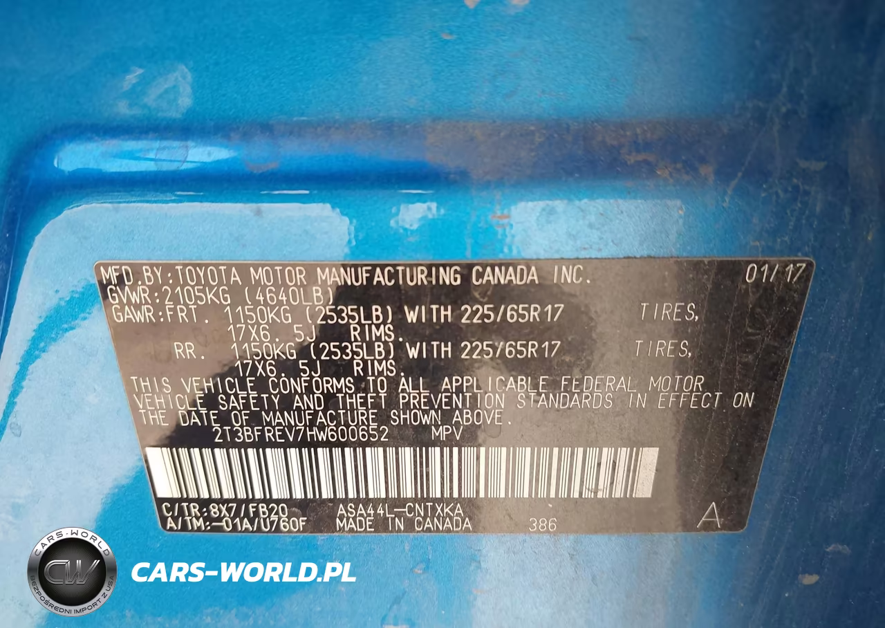 2017 Toyota Rav4 Le VIN:2T3BFREV7HW600652 - 9