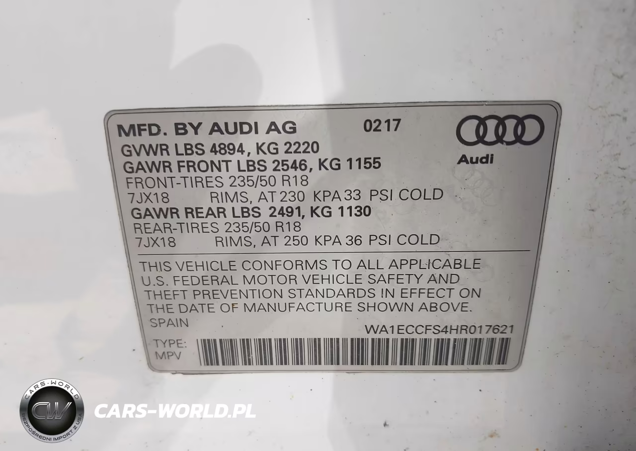 2017 Audi Q3 2.0T Premium VIN:WA1ECCFS4HR017621 - 9
