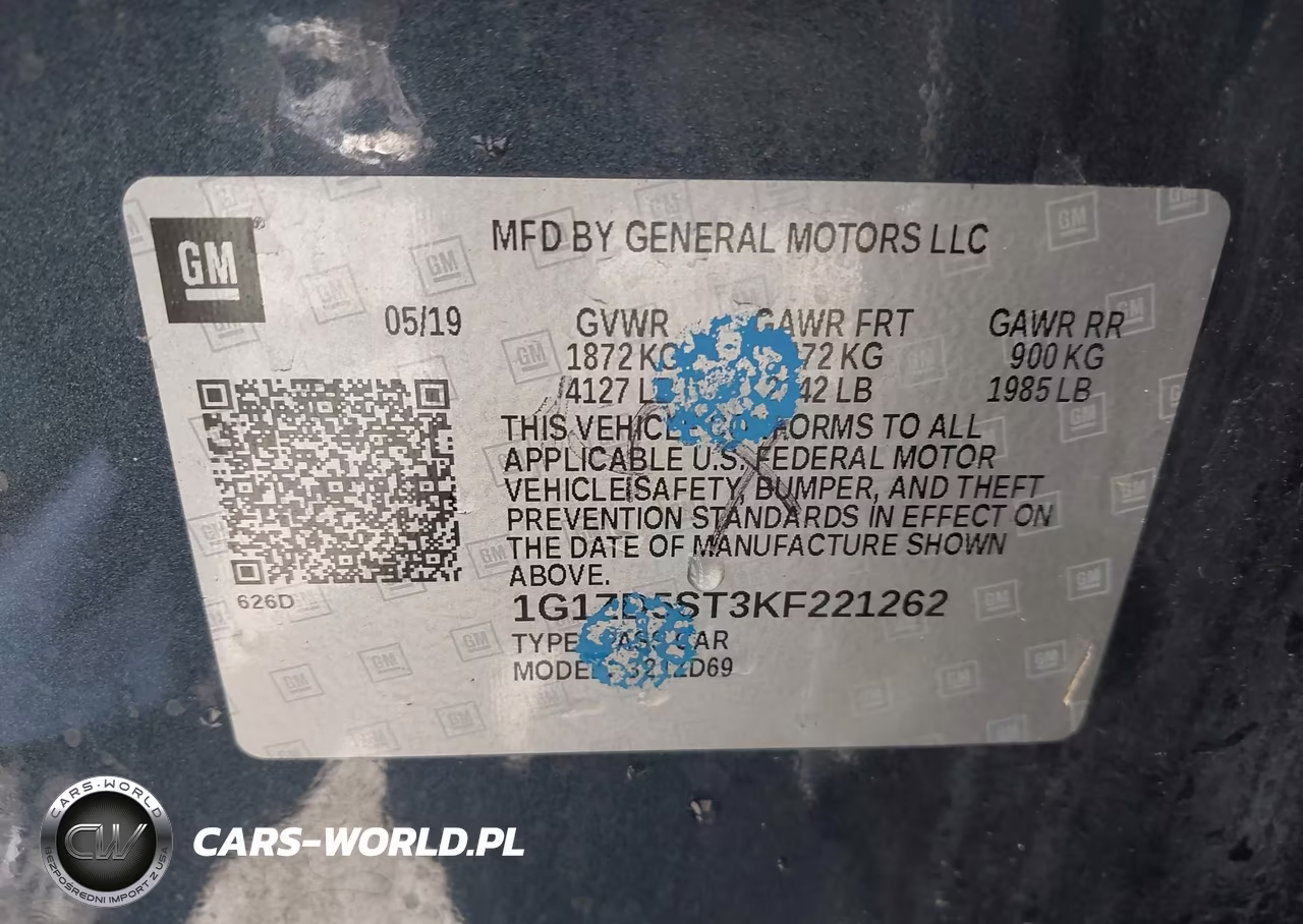 2019 Chevrolet Malibu Lt VIN:1G1ZD5ST3KF221262 - 9