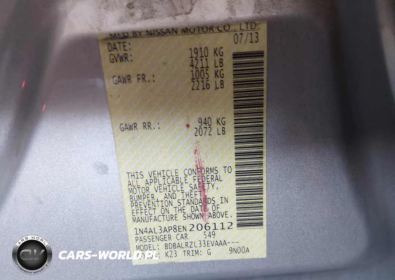 2014 Nissan Altima 2.5 S VIN:1N4AL3AP8EN206112 - 9