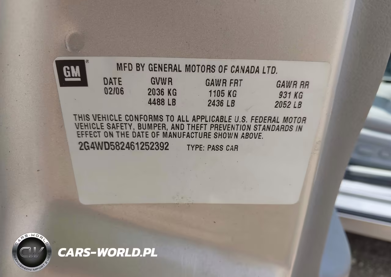 2006 Buick Lacrosse Cxl VIN:2G4WD582461252392 - 9
