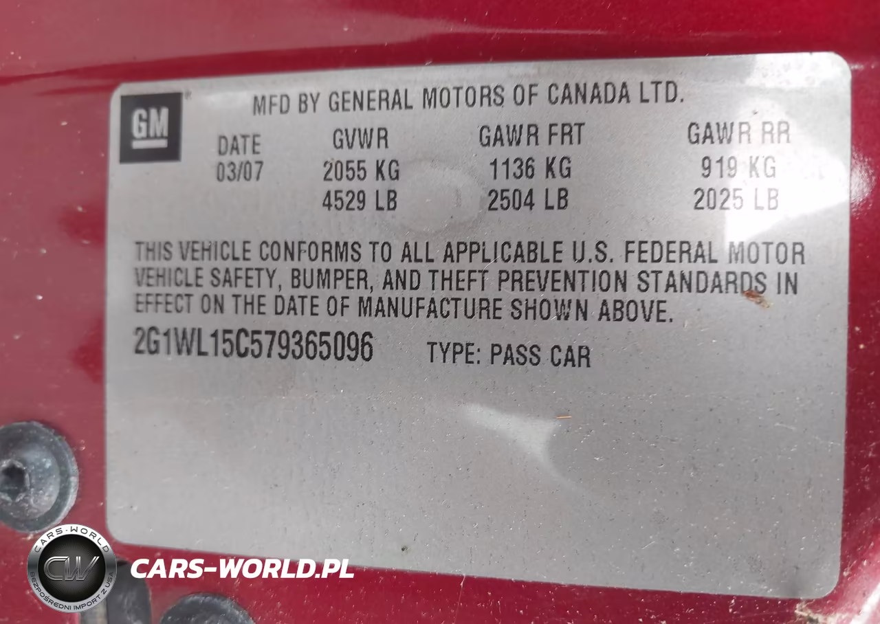 2007 Chevrolet Monte Carlo Ss VIN:2G1WL15C579365096 - 9
