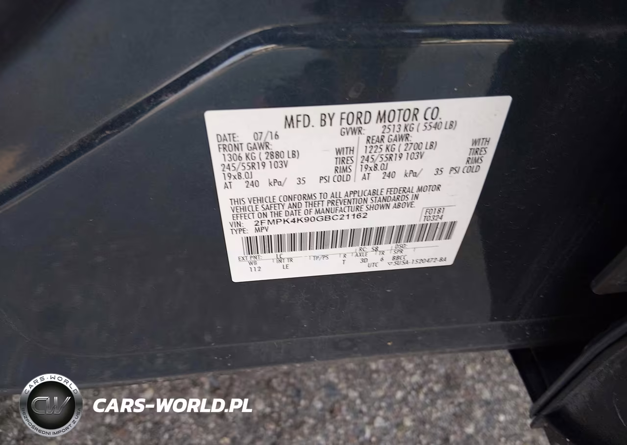 2016 Ford Edge Titanium VIN:2FMPK4K90GBC21162 - 9
