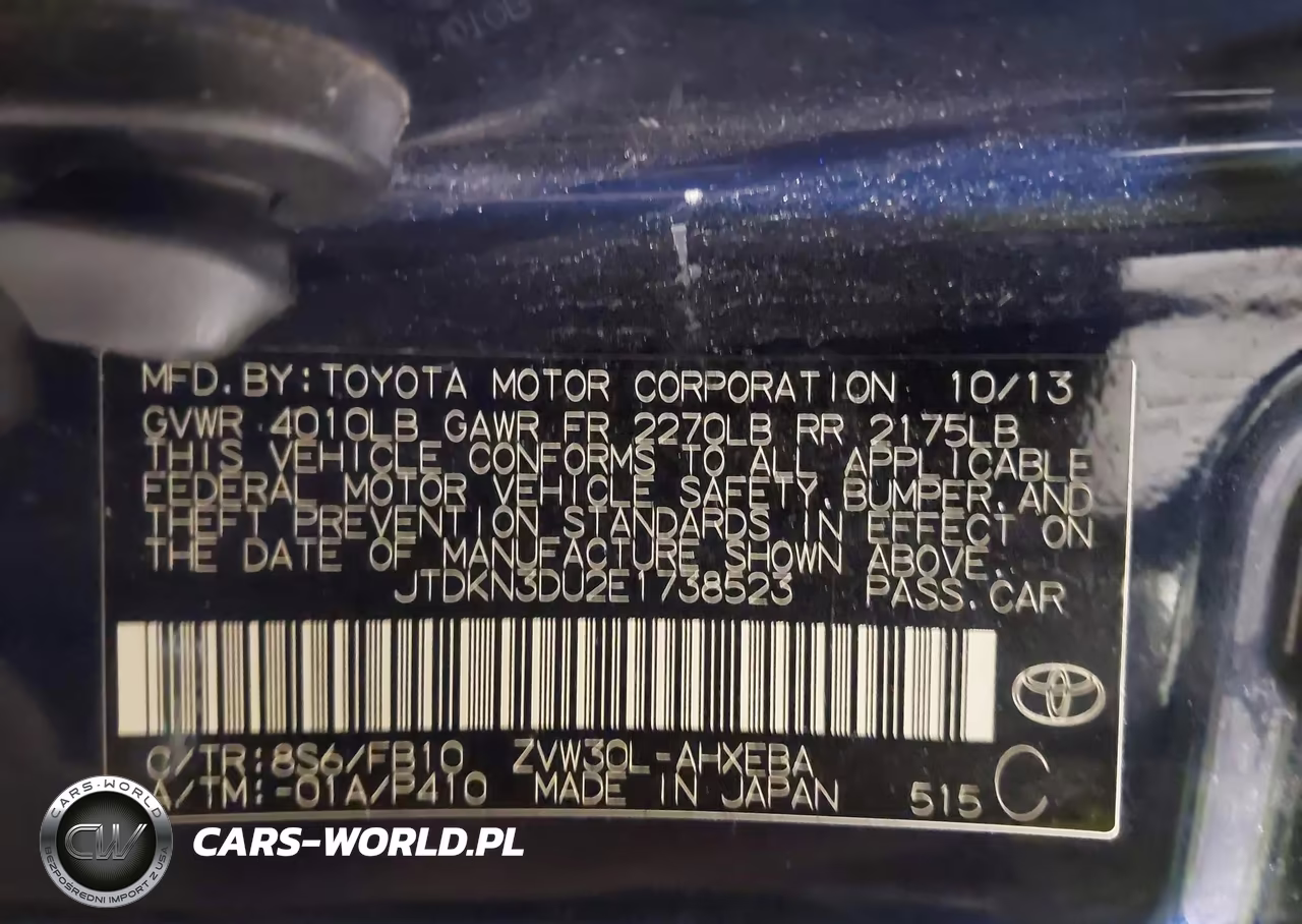 2014 Toyota Prius Two VIN:JTDKN3DU2E1738523 - 9