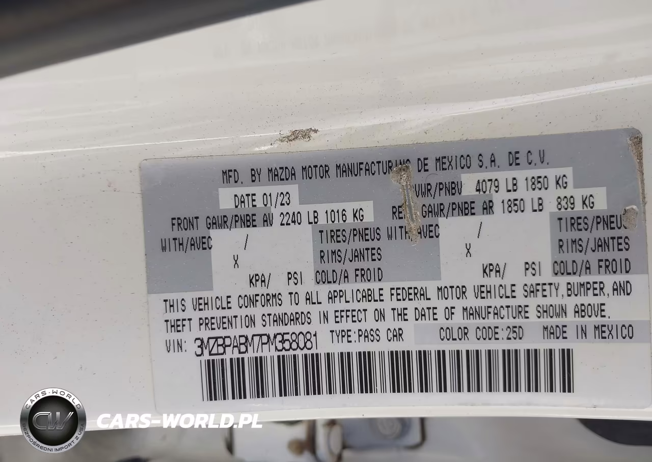 2023 Mazda Mazda3 2.5 S Select VIN:3MZBPABM7PM358081 - 9