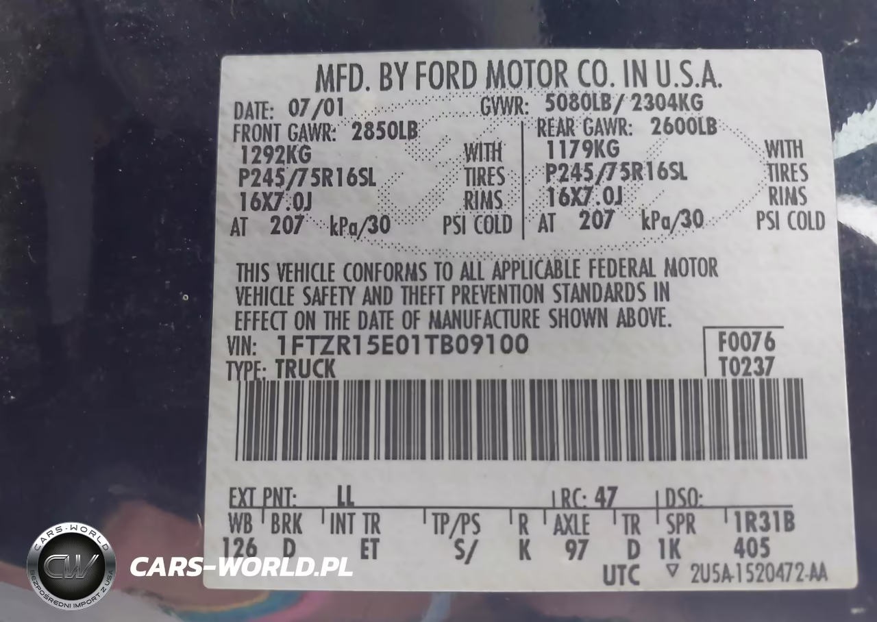 2001 Ford Ranger Edge-Xlt VIN:1FTZR15E01TB09100 - 9