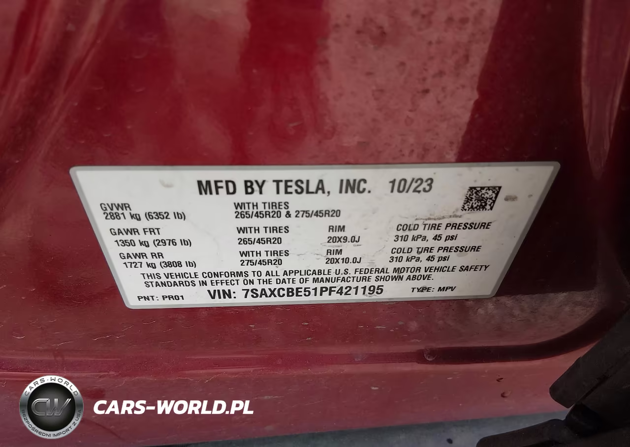 2023 Tesla Model X Dual Motor All-Wheel Drive-Standard Range VIN:7SAXCBE51PF421195 - 9