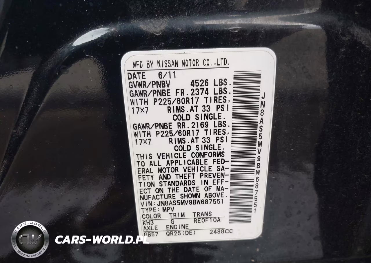 2011 Nissan Rogue Sv VIN:JN8AS5MV9BW687551 - 9