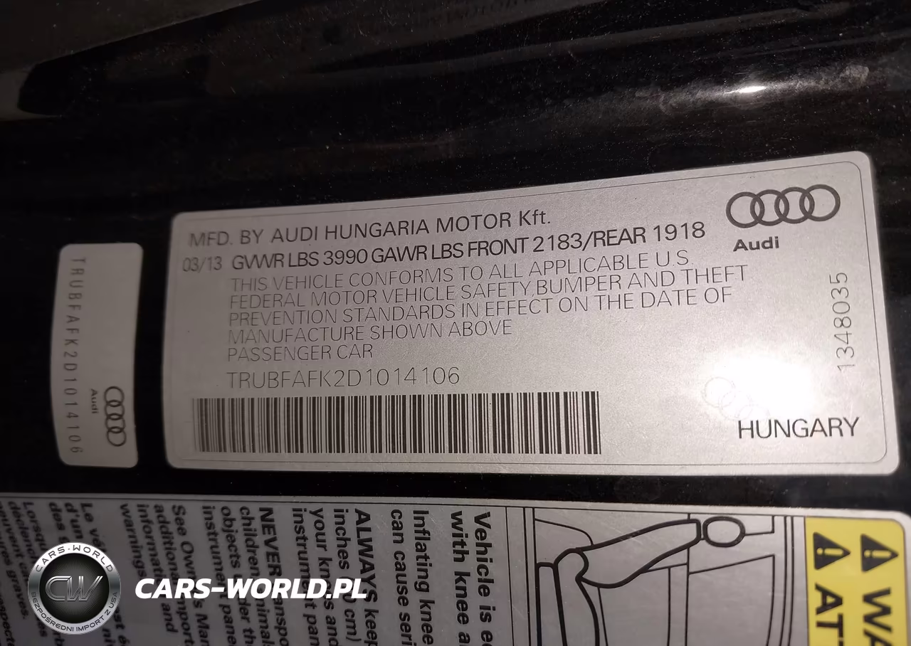 2013 Audi Tt 2.0T Premium Plus VIN:TRUBFAFK2D1014106 - 9