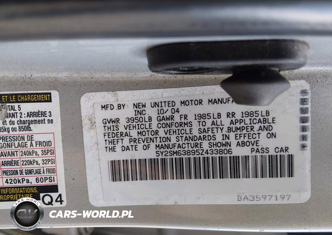 2005 Pontiac Vibe VIN:5Y2SM63895Z433806 - 9