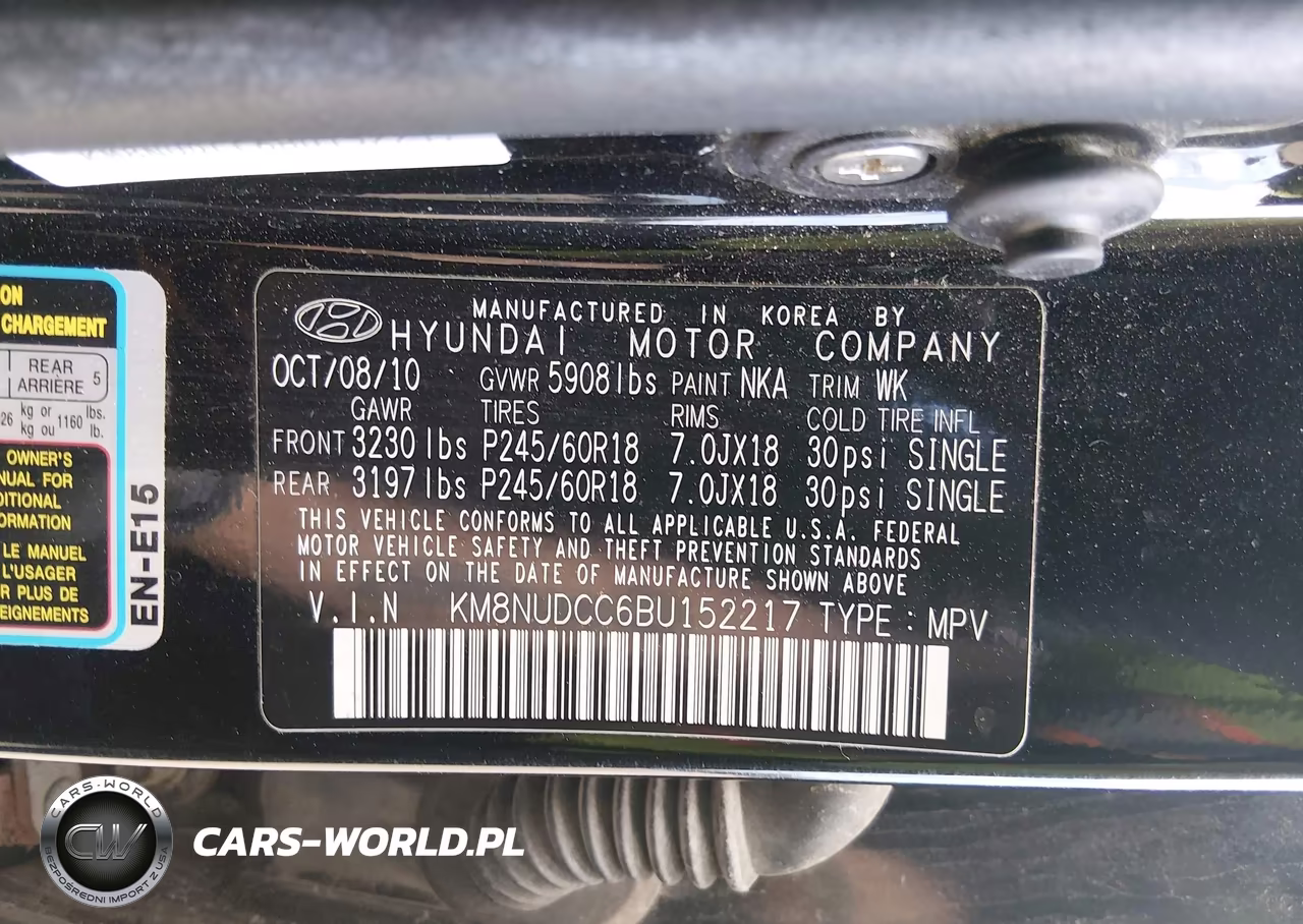 2011 Hyundai Veracruz Limited VIN:KM8NUDCC6BU152217 - 9
