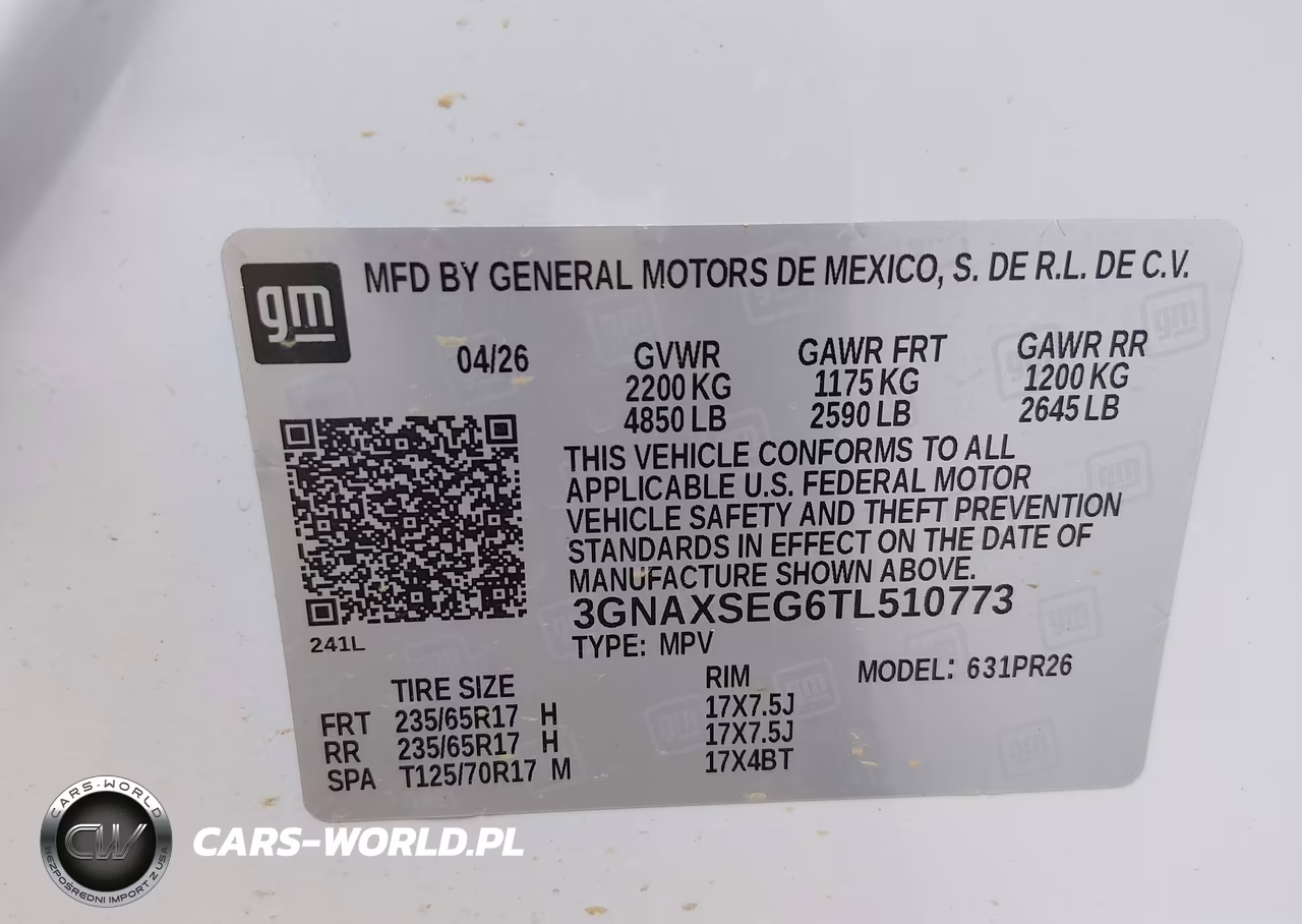 2026 Chevrolet Equinox Awd Activ VIN:3GNAXSEG6TL510773 - 9