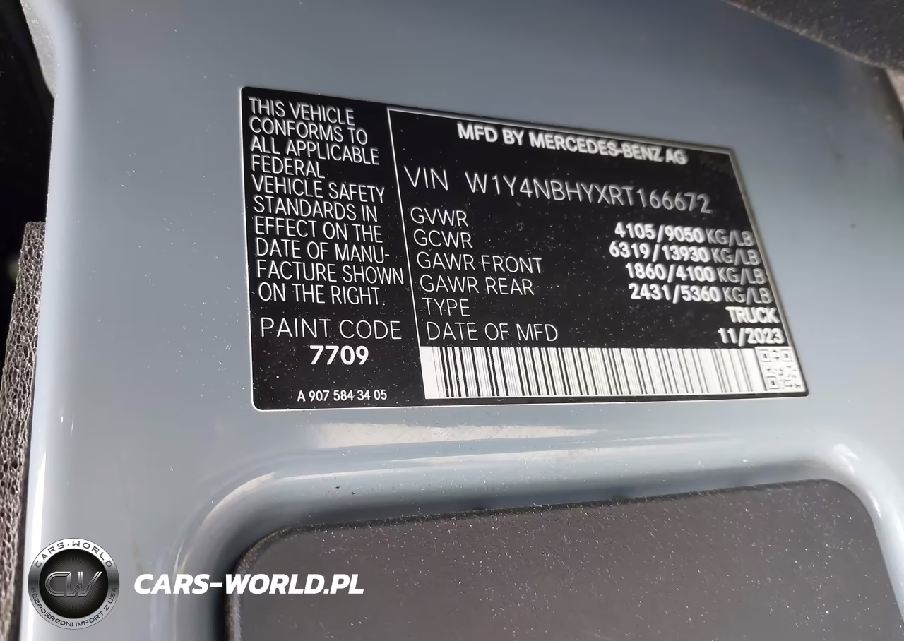 2024 Mercedes-Benz Sprinter 2500 Standard Roof 4-Cyl Diesel Ho VIN:W1Y4NBHYXRT166672 - 9