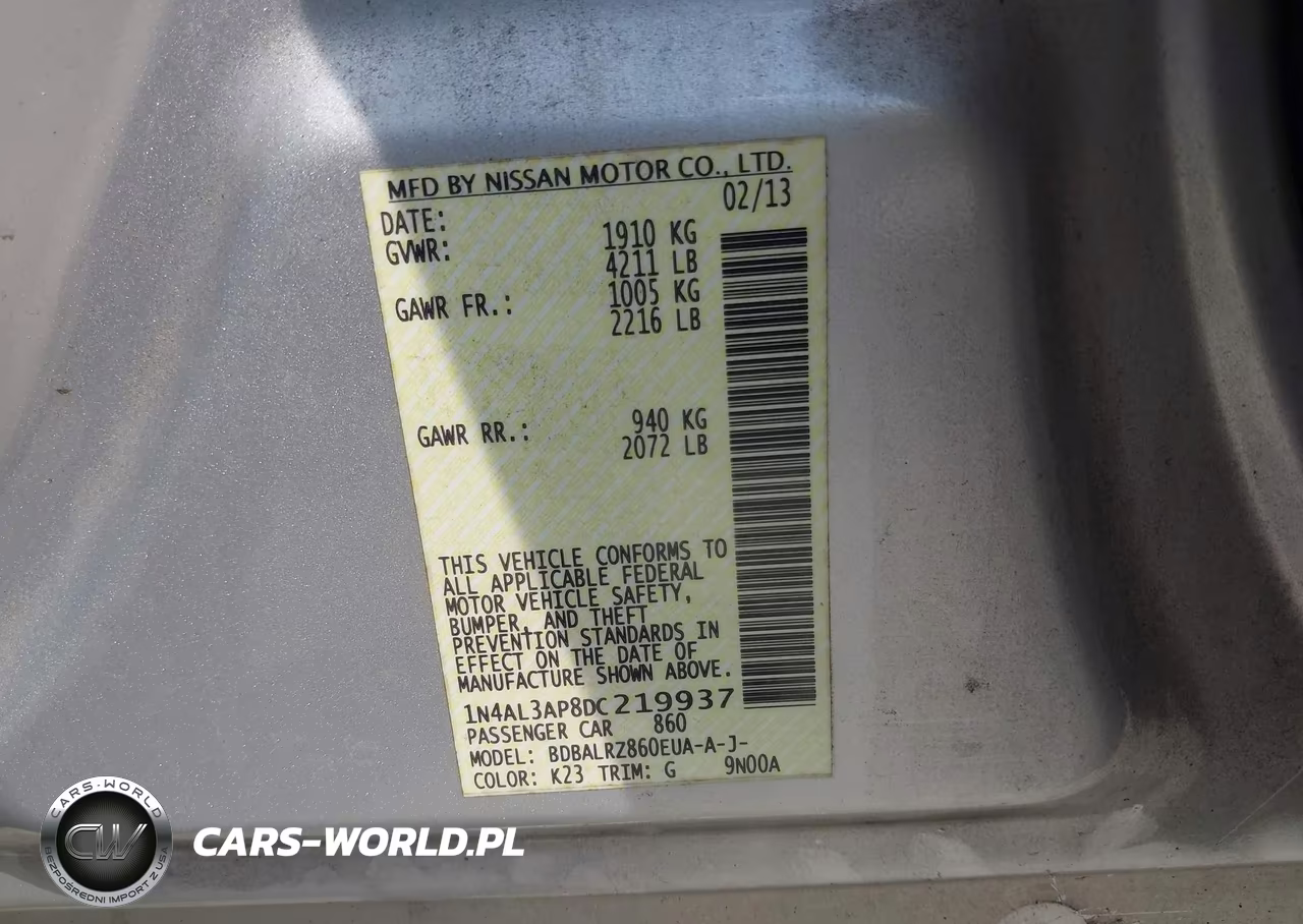 2013 Nissan Altima 2.5 S VIN:1N4AL3AP8DC219937 - 9