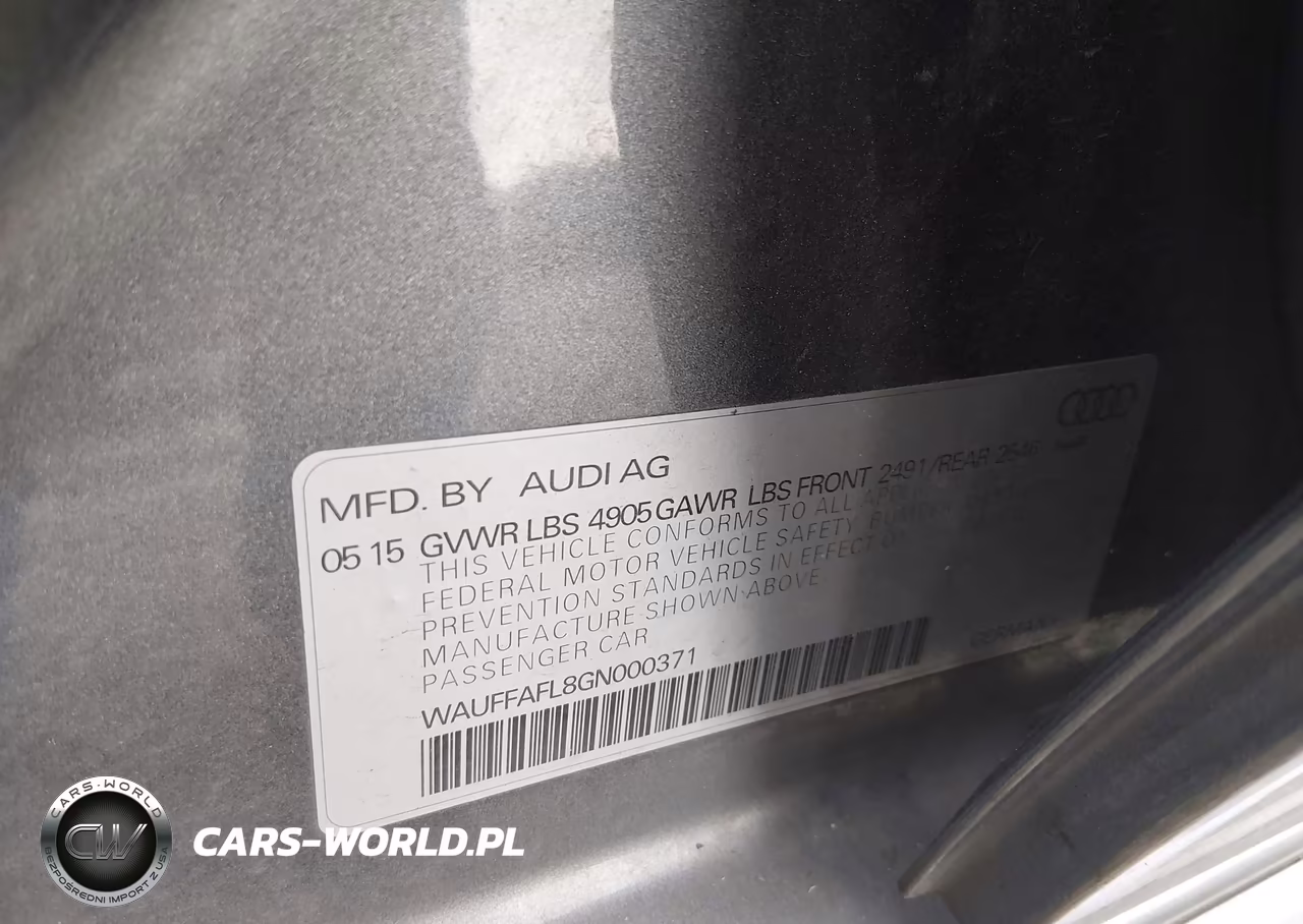 2016 Audi A4 Premium Plus VIN:WAUFFAFL8GN000371 - 9