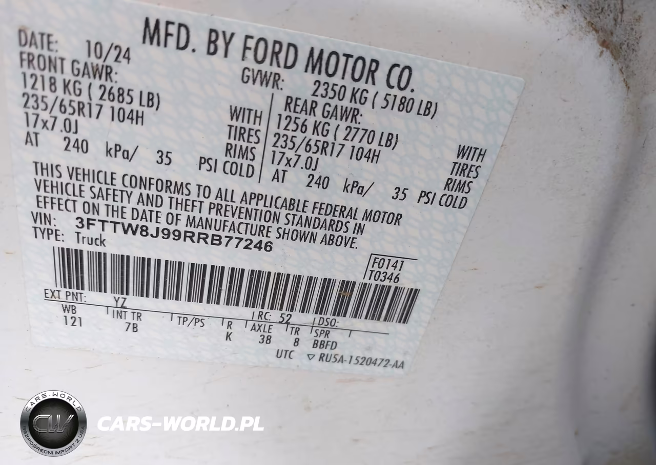2024 Ford Maverick Xlt VIN:3FTTW8J99RRB77246 - 9