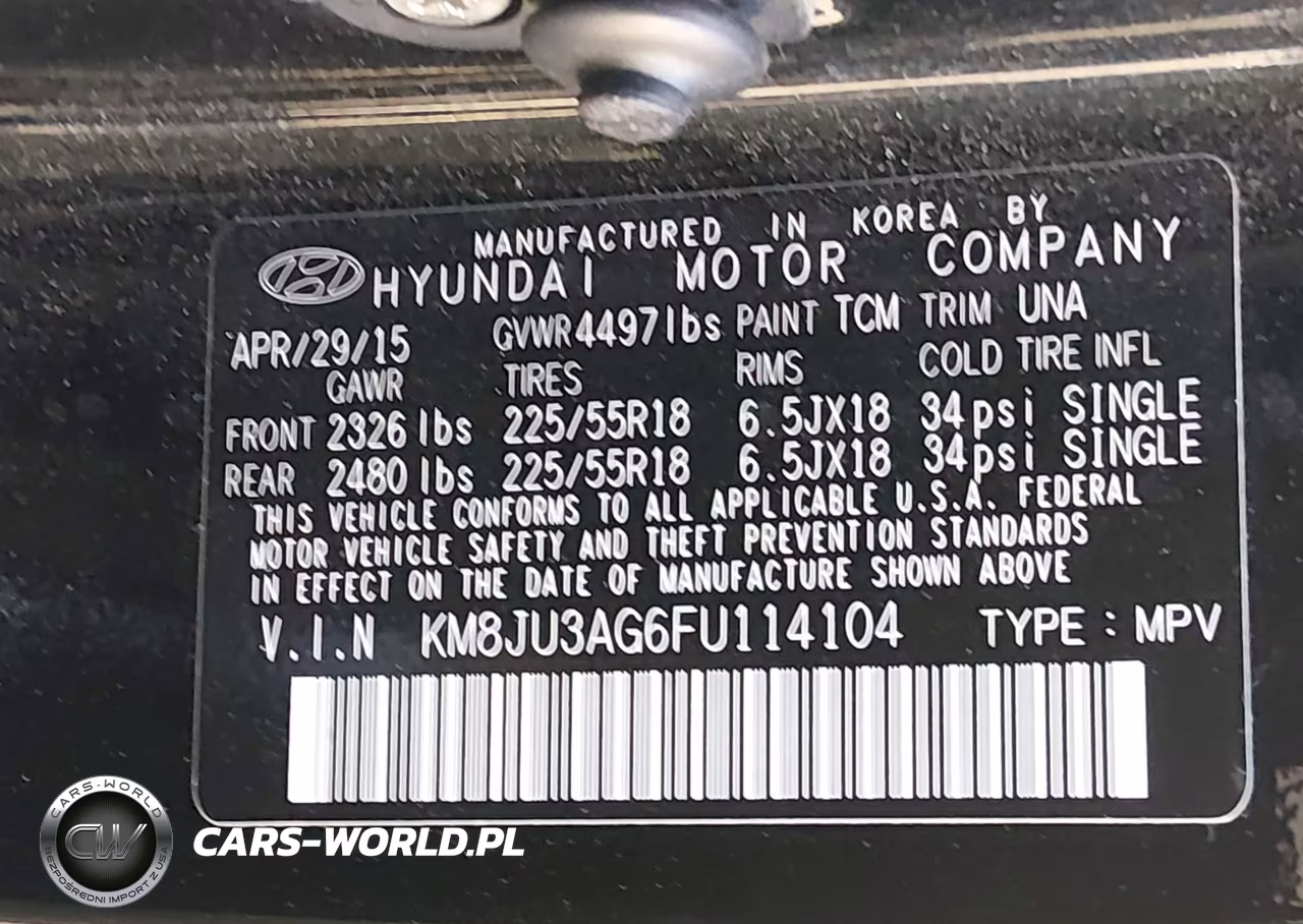 2015 Hyundai Tucson Limited VIN:KM8JU3AG6FU114104 - 9