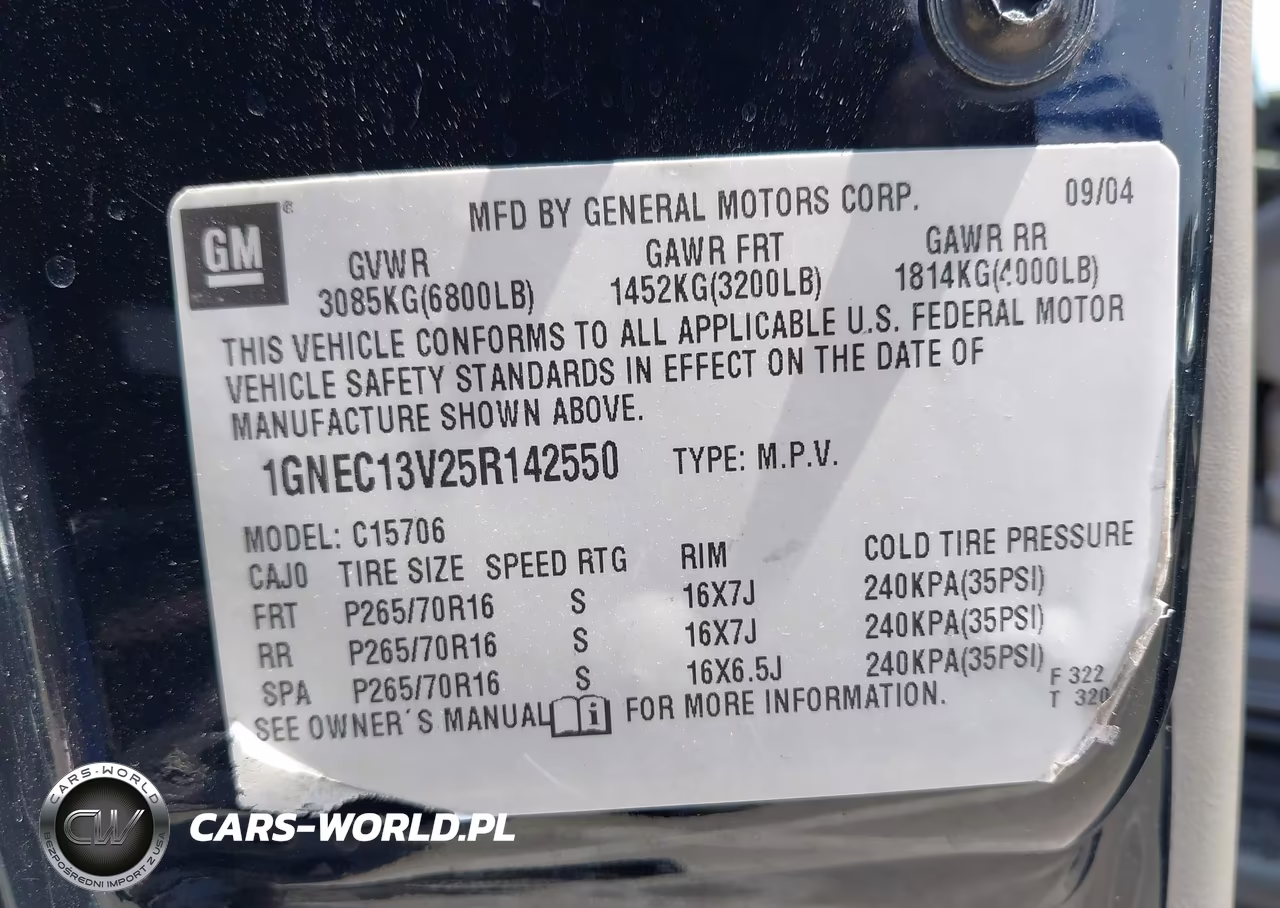 2005 Chevrolet Tahoe Ls VIN:1GNEC13V25R142550 - 9