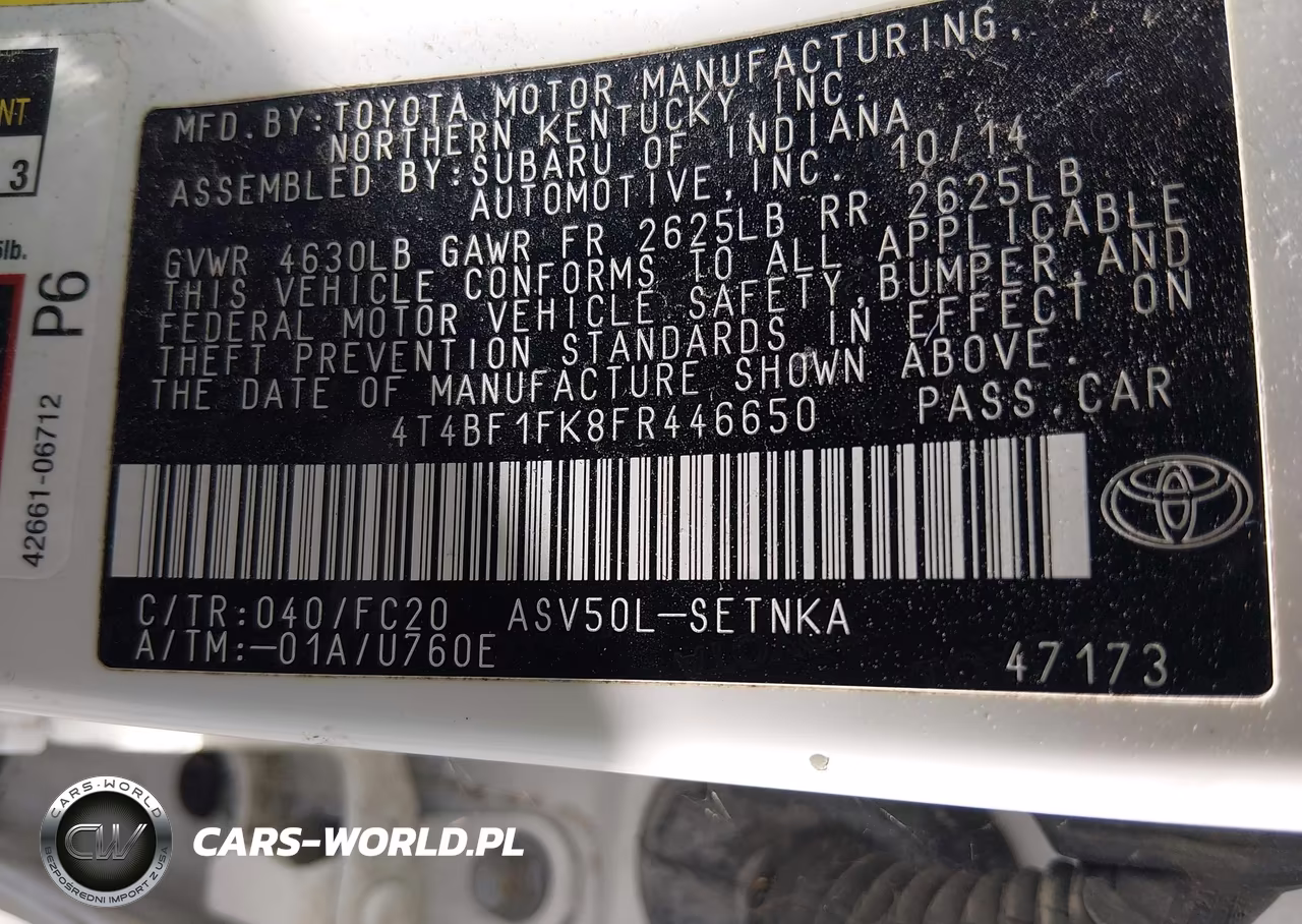 2015 Toyota Camry Le VIN:4T4BF1FK8FR446650 - 9