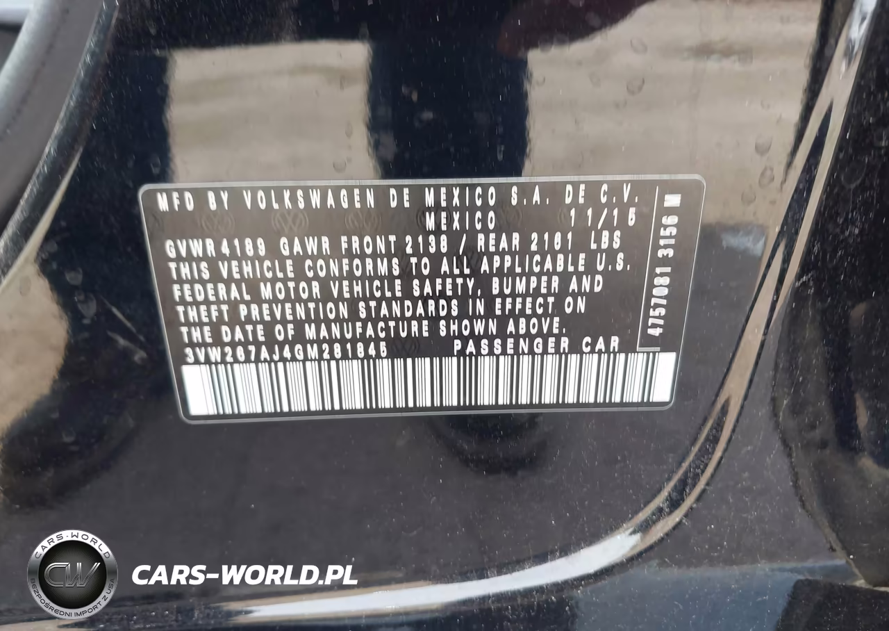 2016 Volkswagen Jetta 1.4T S VIN:3VW267AJ4GM281845 - 9