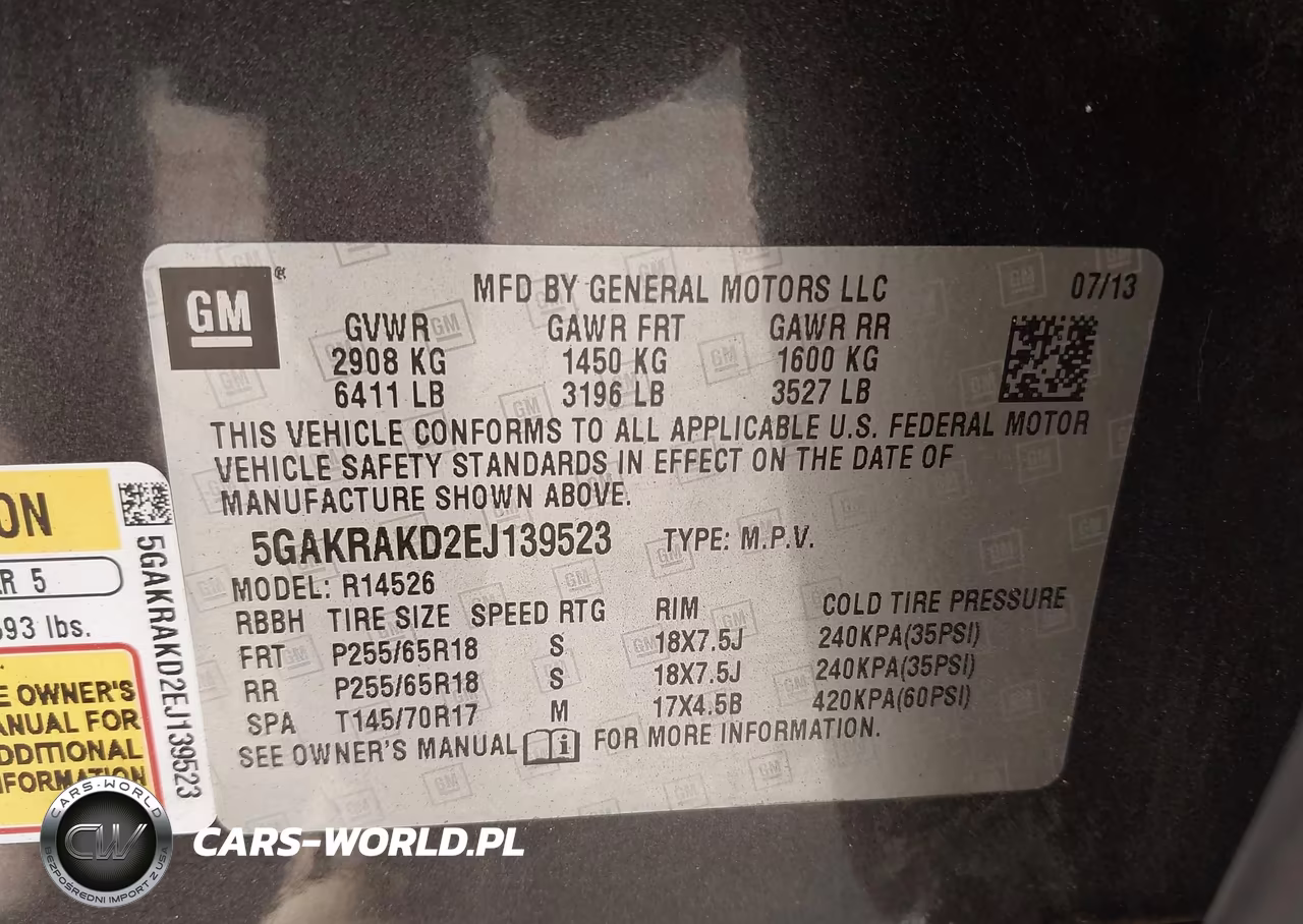 2014 Buick Enclave Convenience VIN:5GAKRAKD2EJ139523 - 9