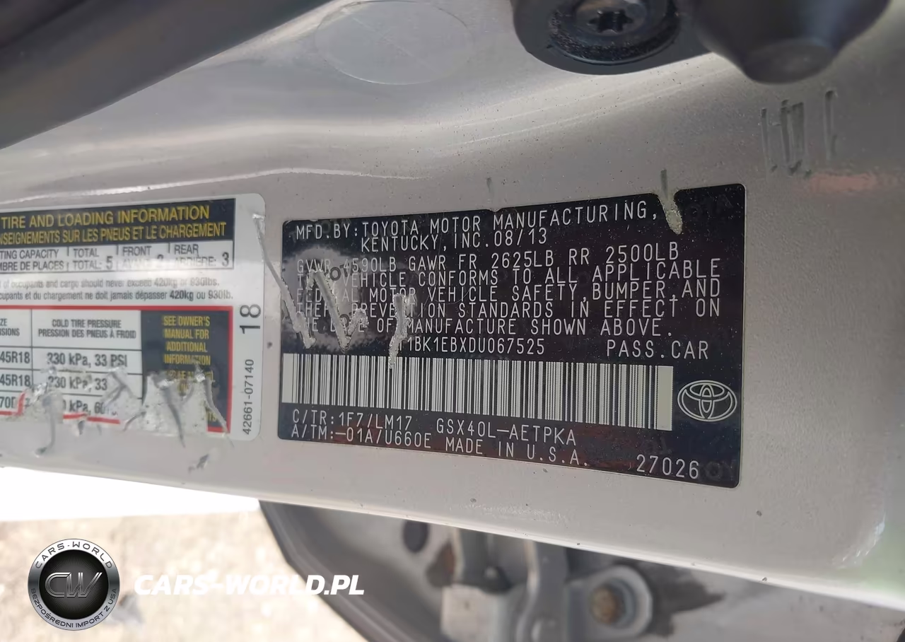 2013 Toyota Avalon Limited VIN:4T1BK1EBXDU067525 - 9