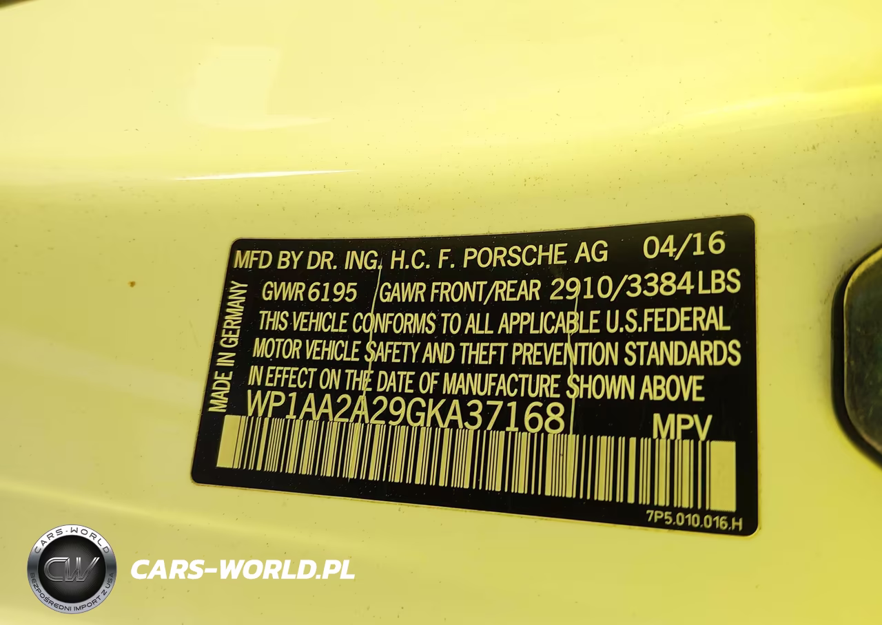 2016 Porsche Cayenne VIN:WP1AA2A29GKA37168 - 9