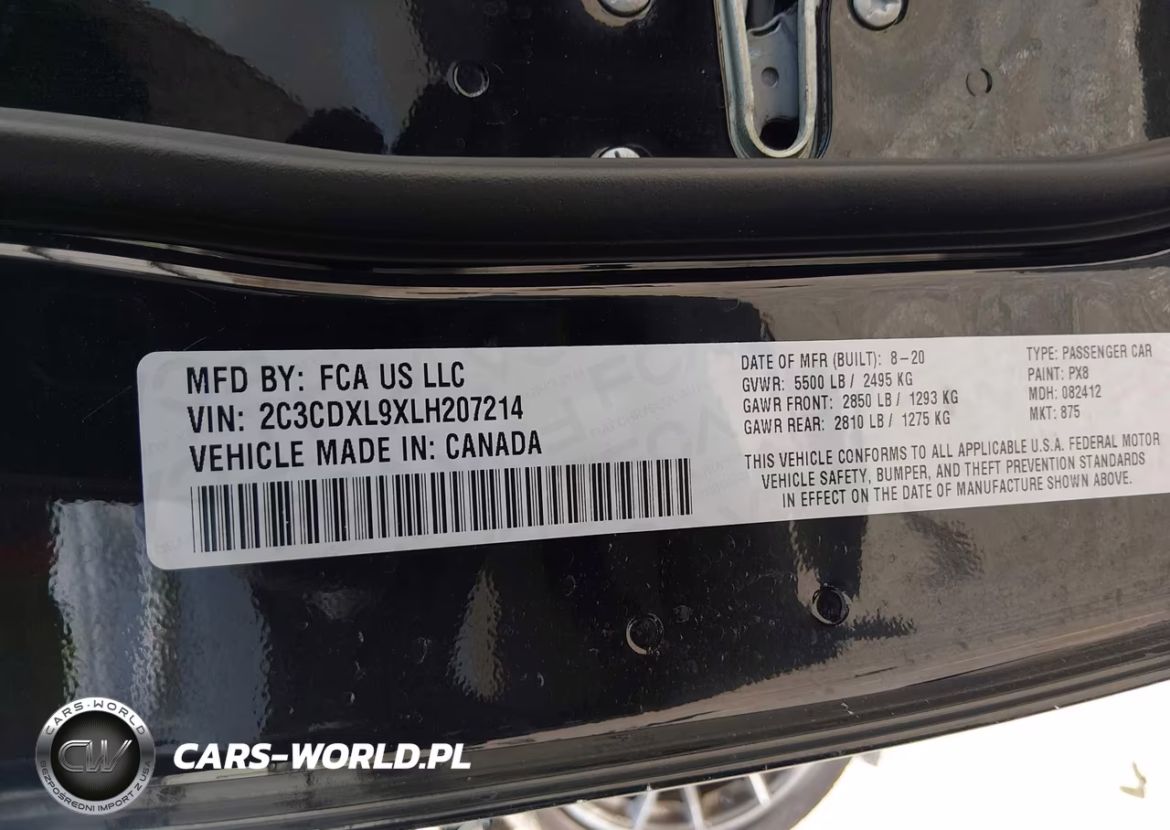 2020 Dodge Charger Srt Hellcat Rwd VIN:2C3CDXL9XLH207214 - 9
