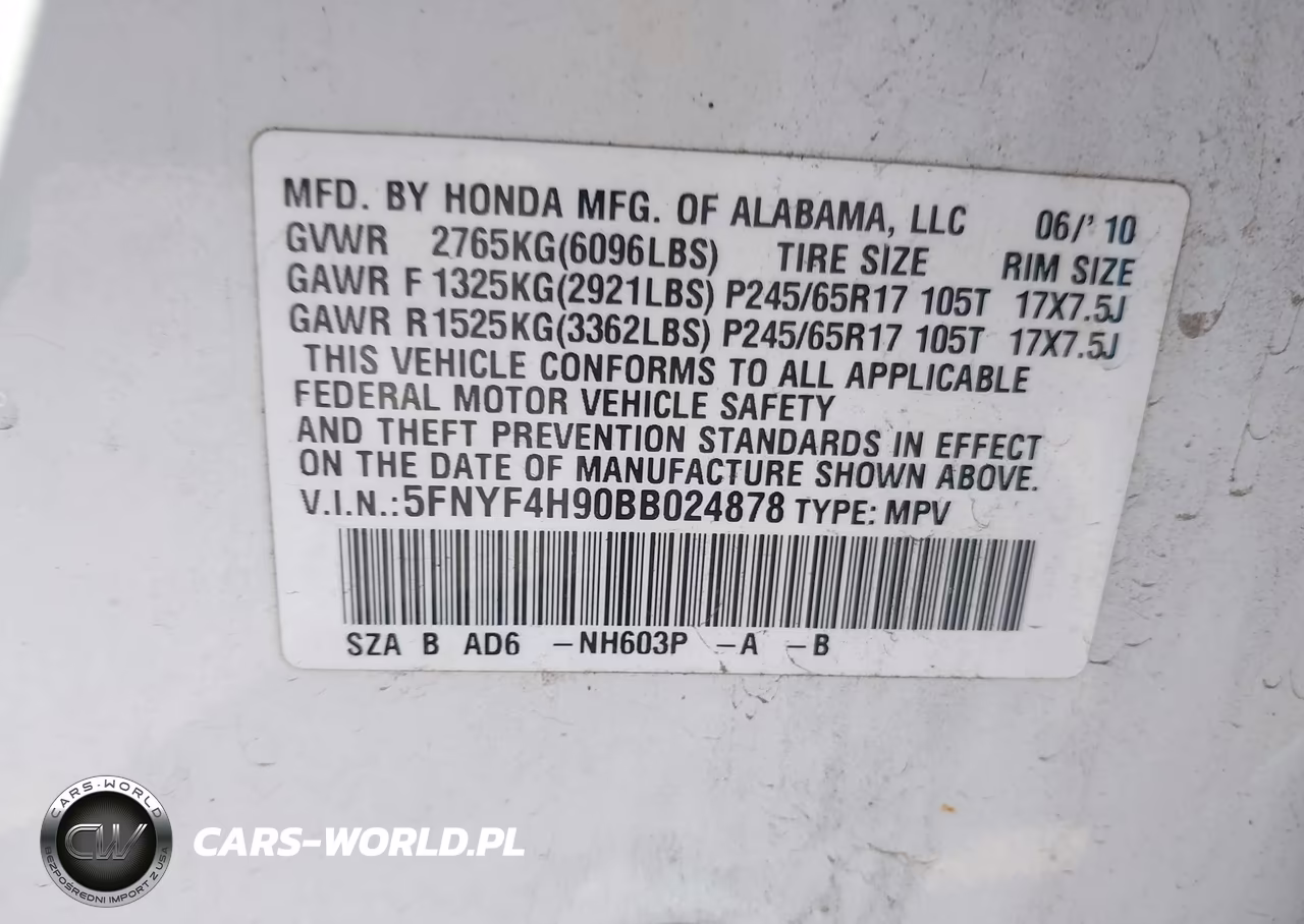 2011 Honda Pilot Touring VIN:5FNYF4H90BB024878 - 9