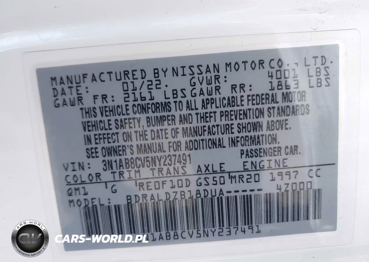 2022 Nissan Sentra Sv Xtronic Cvt VIN:3N1AB8CV5NY237491 - 9