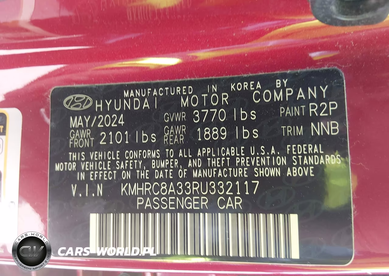 2024 Hyundai Venue Sel VIN:KMHRC8A33RU332117 - 9