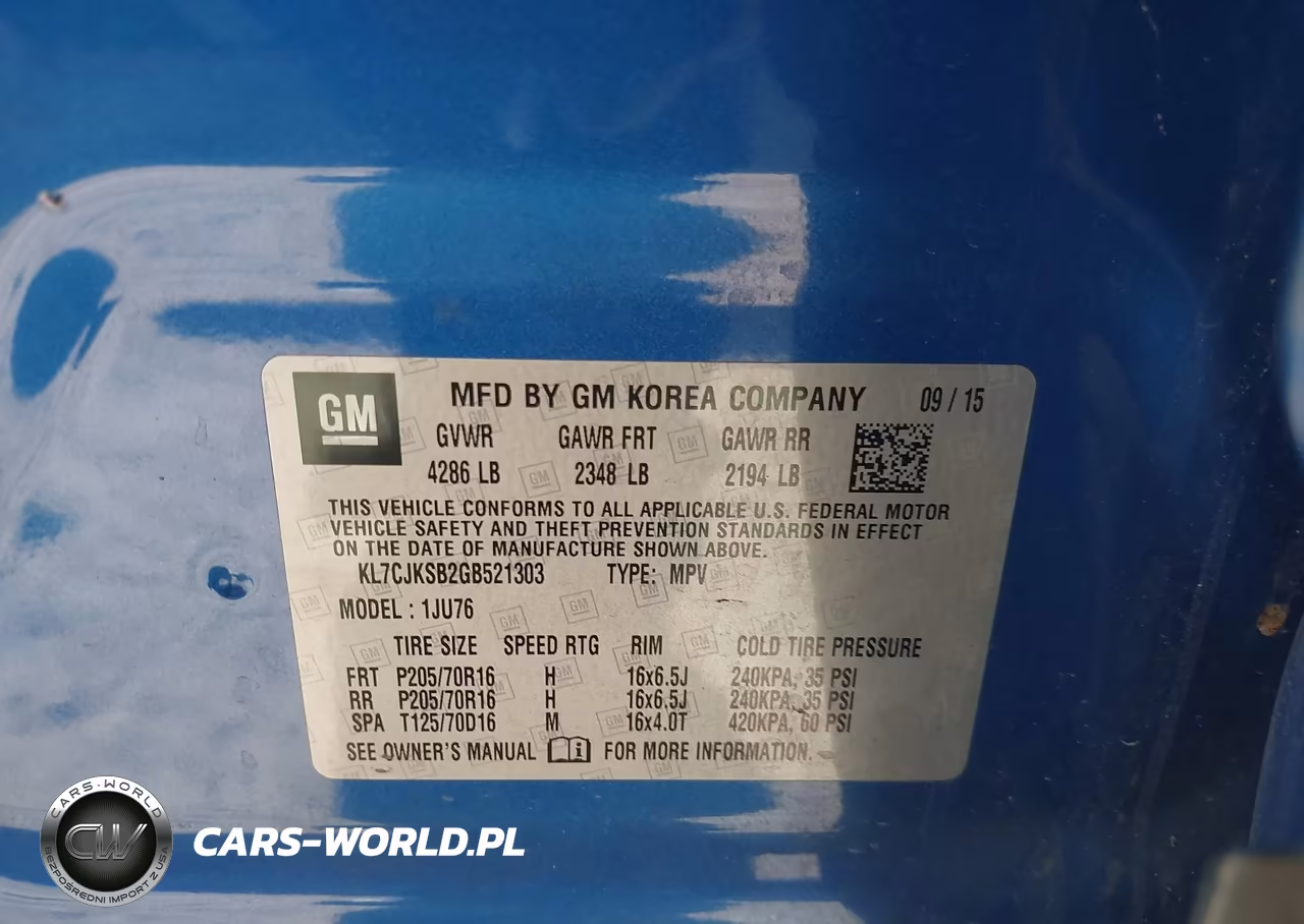 2016 Chevrolet Trax Ls VIN:KL7CJKSB2GB521303 - 9