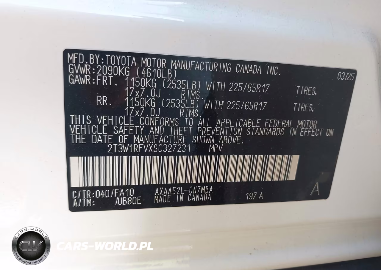 2025 Toyota Rav4 Xle VIN:2T3W1RFVXSC327231 - 9