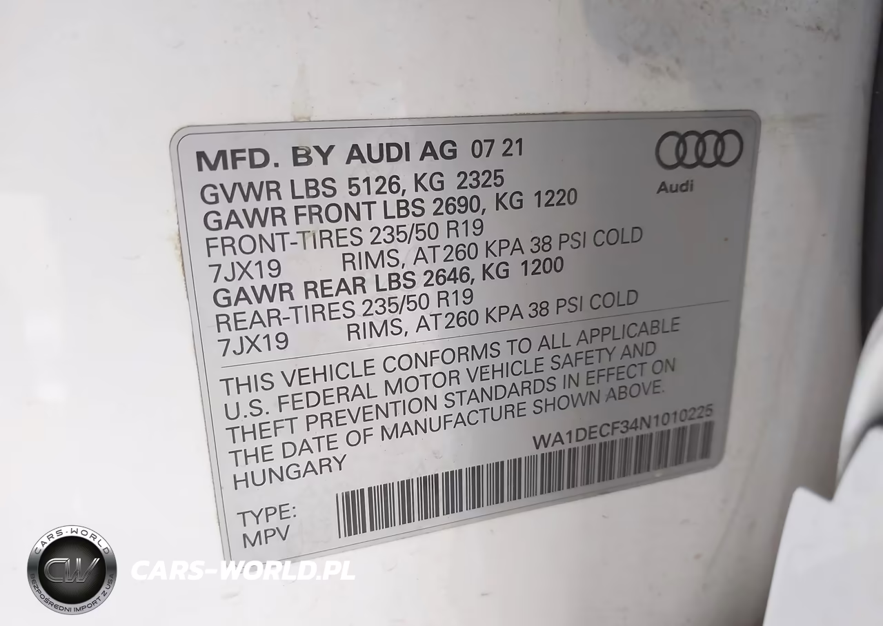 2022 Audi Q3 Premium 45 Tfsi S Line Quattro Tiptronic VIN:WA1DECF34N1010225 - 9