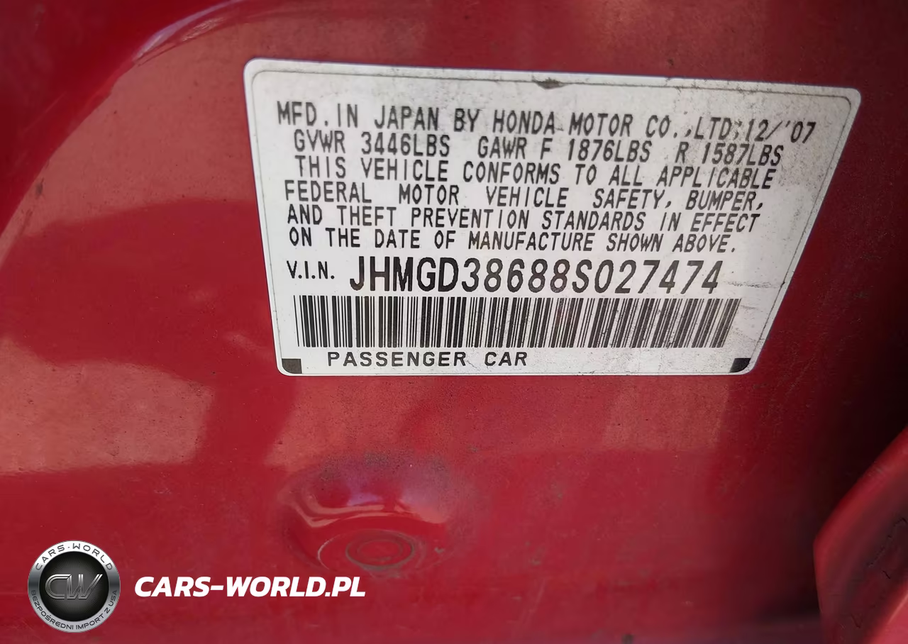 2008 Honda Fit Sport VIN:JHMGD38688S027474 - 9