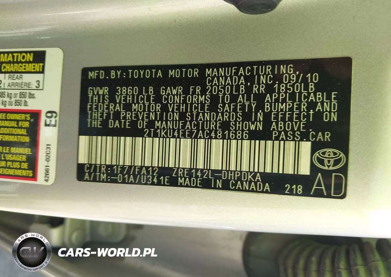 2010 Toyota Matrix VIN:2T1KU4EE7AC481686 - 9