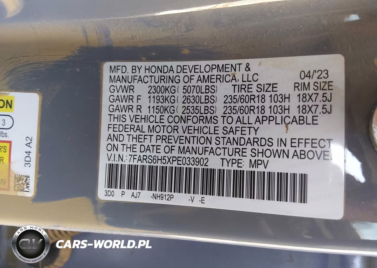 2023 Honda Cr-V Hybrid Sport VIN:7FARS6H5XPE033902 - 9