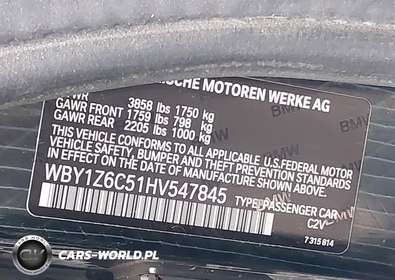 2017 BMW I3 94 Ah VIN:WBY1Z6C51HV547845 - 9
