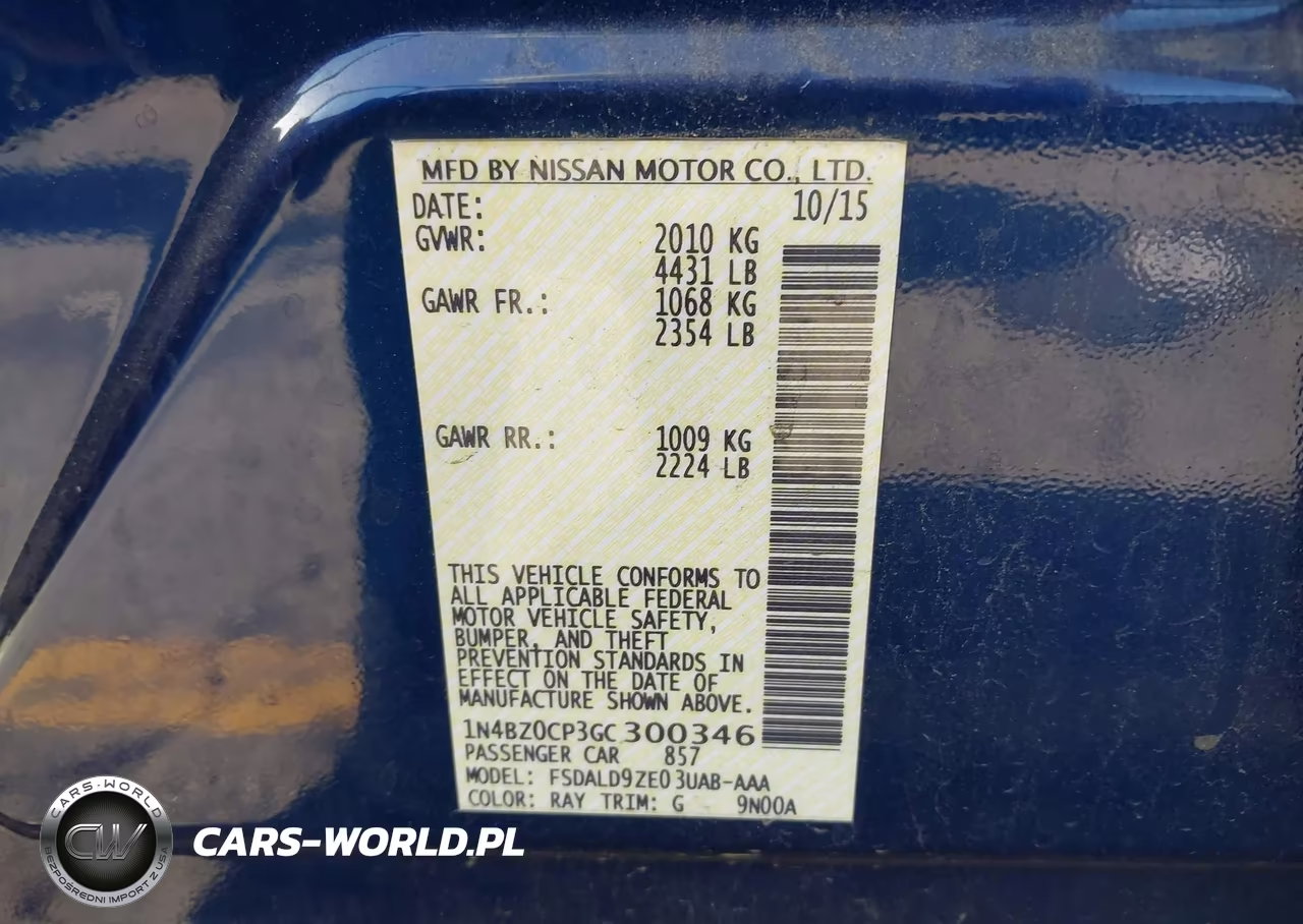 2016 Nissan Leaf Sv VIN:1N4BZ0CP3GC300346 - 9