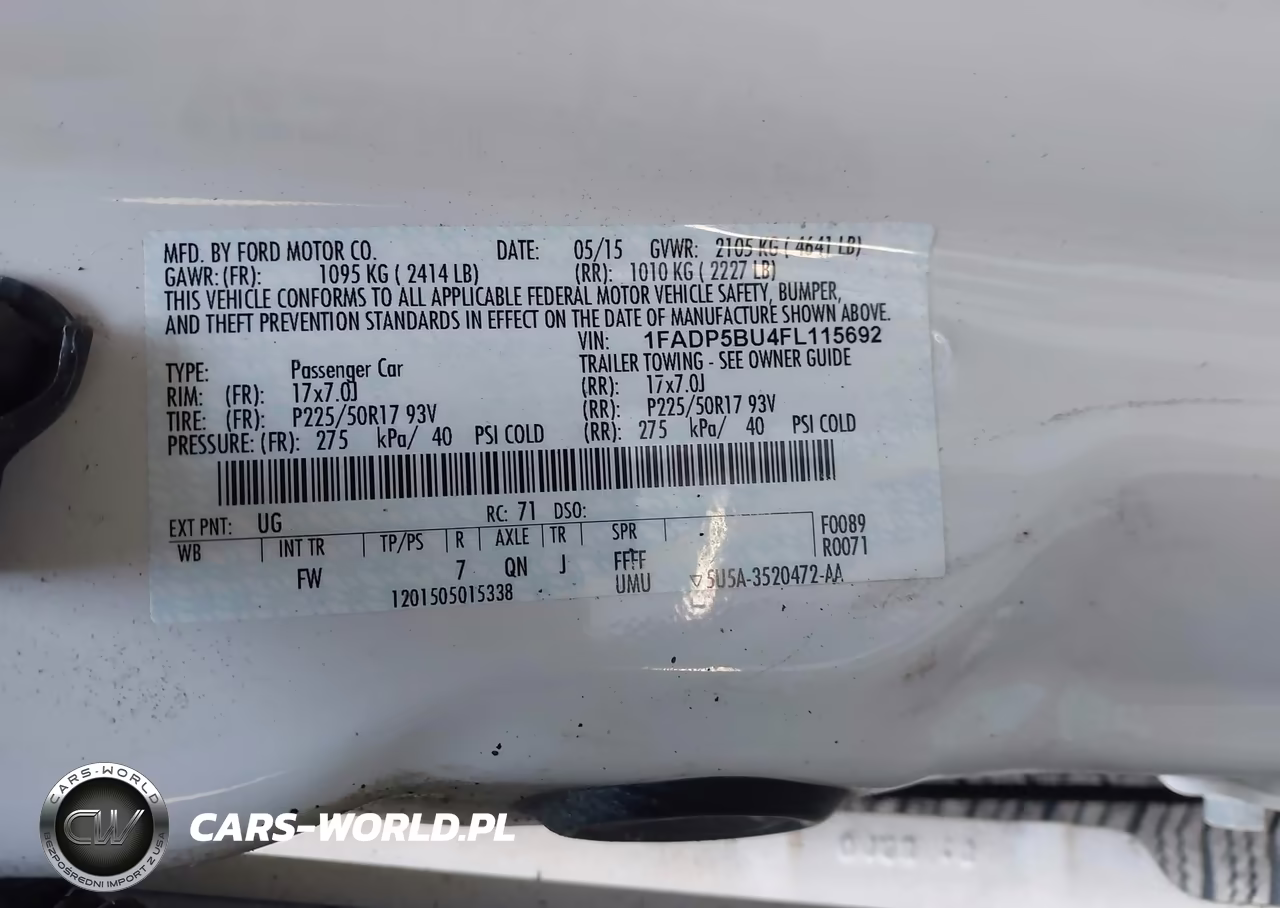 2015 Ford C-Max Hybrid Sel VIN:1FADP5BU4FL115692 - 9